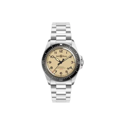 Bell & Ross Автоматический Механический Часы для Мужчин 41 мм Бежевые