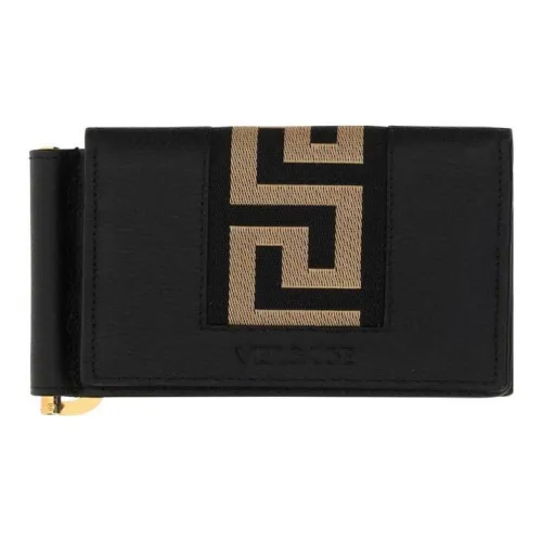 VERSACE Кошелек из телячьей кожи мужской черный