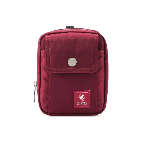 PORTER Twill Clutch Mini Unisex Red