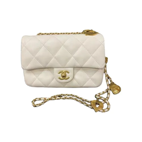 CHANEL 22BFW Lambskin Сумка через плечо Мини Женская Белая