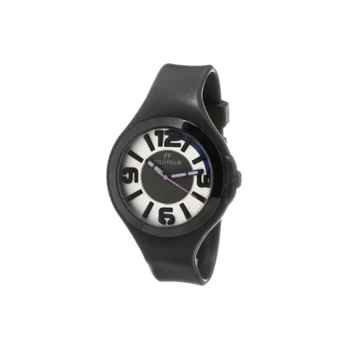 Folli Follie Женские часы Кварцевый механизм Силиконовый ремешок 45 мм Серебристый циферблат