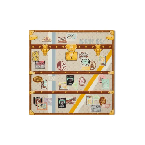 LOUIS VUITTON Шелковые шарфы Унисекс Коричневый