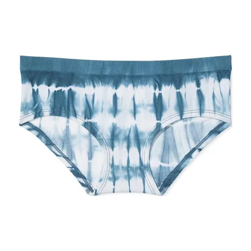 Victoria's Secret Бесшовные трусы Hiphugger с кружевной отделкой белые нижнее белье женское 1 упаковка синий с принтом