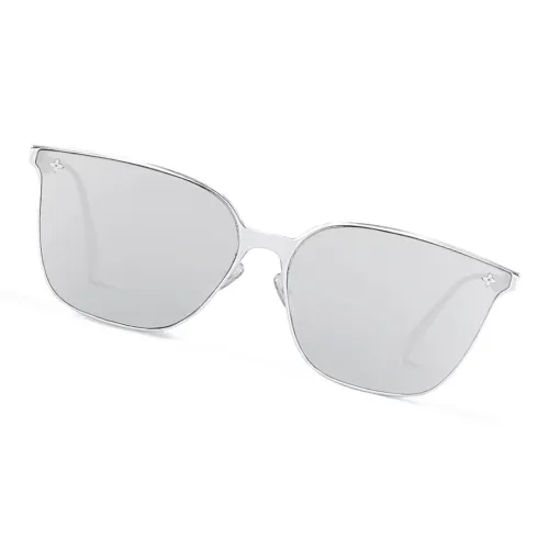 LOUIS VUITTON Металл Нерегулярная форма Солнцезащитные очки Унисекс Серебряный