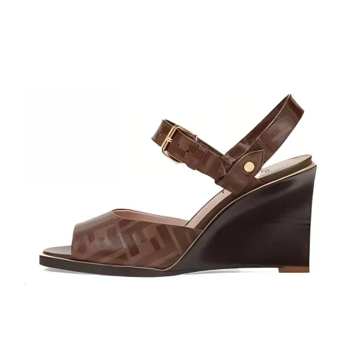 FENDI One Ремень Сандалии Женские Коричневый