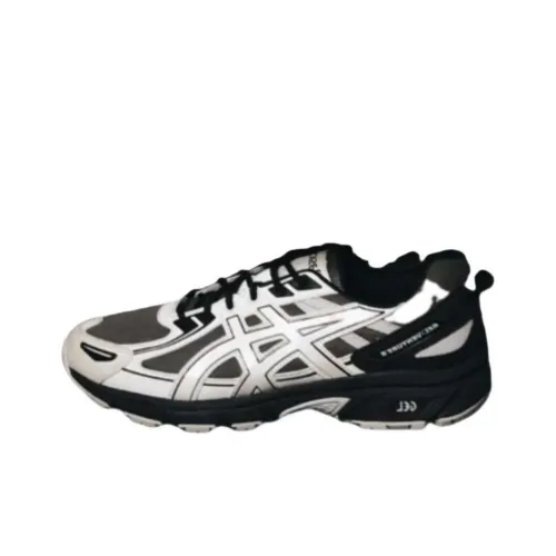 Asics Gel Venture 6 Устойчивый к истиранию Дышащий Низкий Топ Повседневная Беговая Обувь Мужская Белый Черный