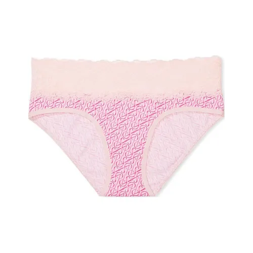 Victoria's Secret Розовый The LACIE Кружево Обхват талии Хлопок HR Трусы Панталоны Женские 1 Пачка Розовый С принтом