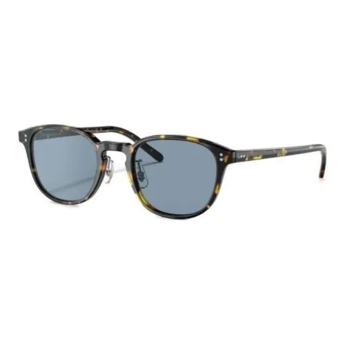 Oliver Peoples Круглые Солнцезащитные очки Мужские Черепаховый цвет