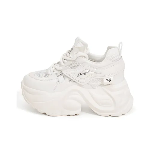 Milan Love Song Устойчивый к истиранию Дышащий Увеличивающий Высоту Низкий Топ Кроссовки с Толстой Подошвой Женские