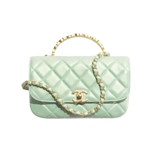 CHANEL Sheepskin Crossbody Clutch Women's Light Green CHANEL Овчина Через плечо Клатч Женский Светло-зеленый