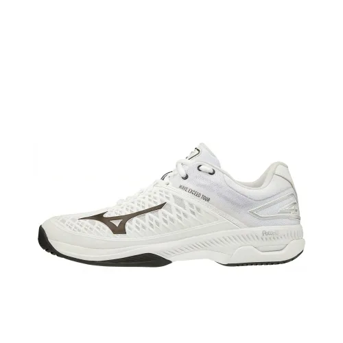 Mizuno Slip-resistant Abrasion-resistant Breathable Coating Low-Top Running Shoes Unisex White Black Мицубо Противоскользящий Устойчивый к износу Дышащий Покрытие Низкий Верх Беговые Кроссовки Унисекс Белый Черный