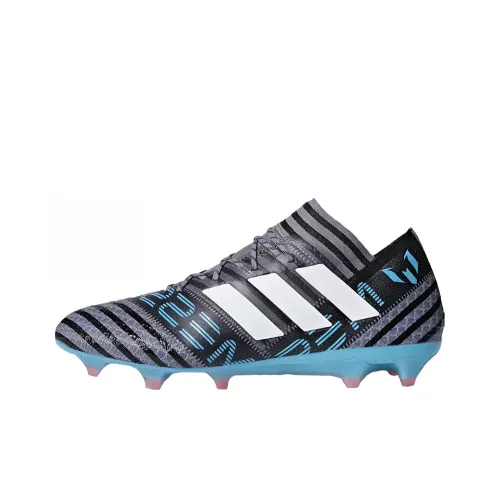 Adidas Nemeziz AG Искусственная трава Противоскользящие Устойчивые к истиранию Футбольные бутсы Мужские Серый Синий