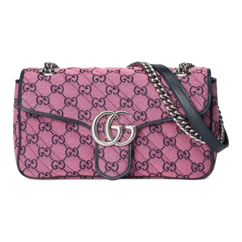 GUCCI GG Marmont Seamed Canvas Сумка через плечо Маленькая Женская