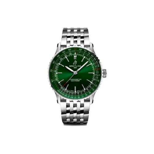 BREITLING Автоматический Механический Часы Мужские Aviation Chronograph Collection 41 мм Зеленые