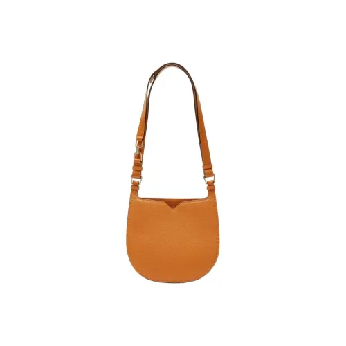 Valextra Сумка-хобо из телячьей кожи сумка через плечо мини женская коричневая