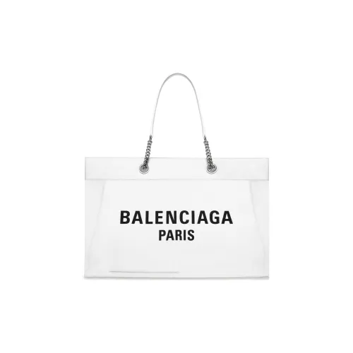 Balenciaga Lambskin Tote Bag Shopping Bag Large Women's White