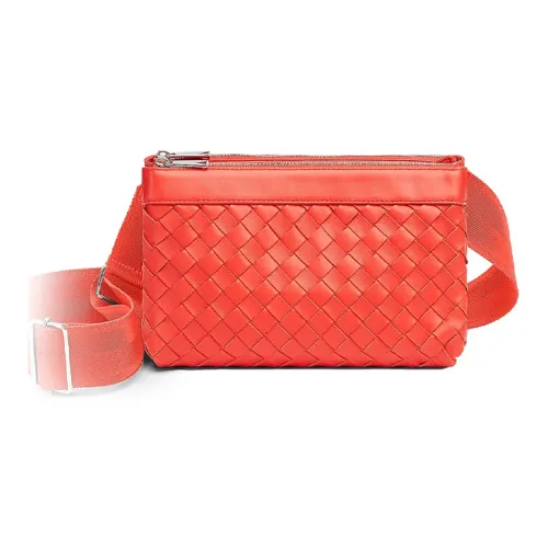 Bottega Veneta Hydrology Кожа Курьерская сумка Сумка через плечо Мужской Томат