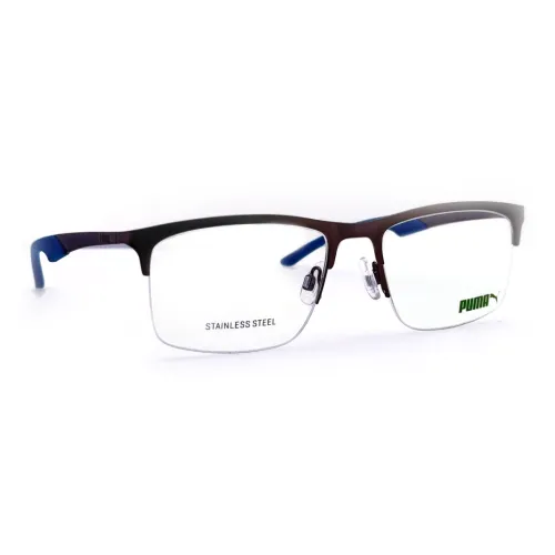 PUMA Прямоугольные Оправы для очков Унисекс Коричневый