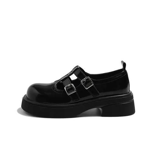 MIS. DANNY Mary Jane Shoes 5cm Женские Черный Бежевый