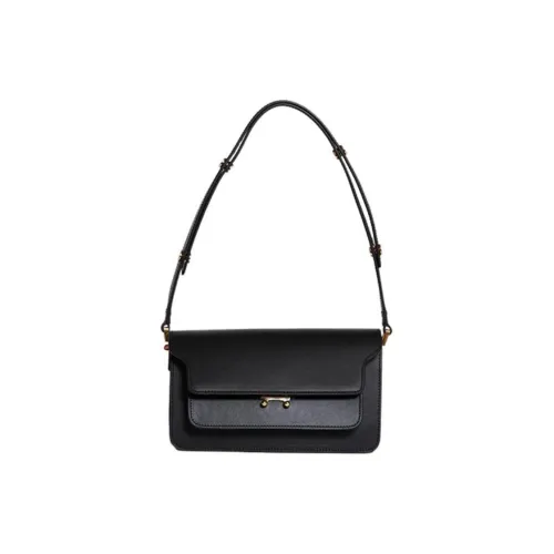 MARNI Основная часть Телячья кожа Сумка через плечо Сумка на плечо Женская Черная