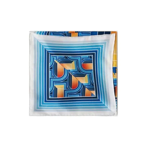 CASABLANCA Шелковые шарфы Мужской Синий