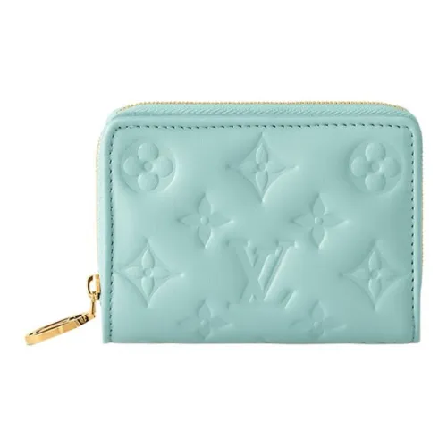 LOUIS VUITTON Кошелек из овечьей кожи женский цвет озерно-синий