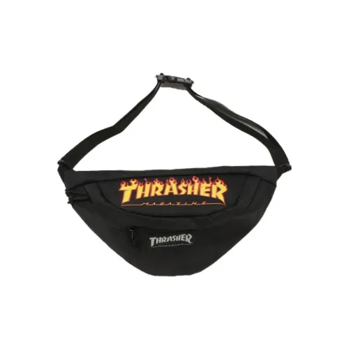 Thrasher Полиэстер Sling Сумка Одно плечо Через плечо Бананка Унисекс Черный