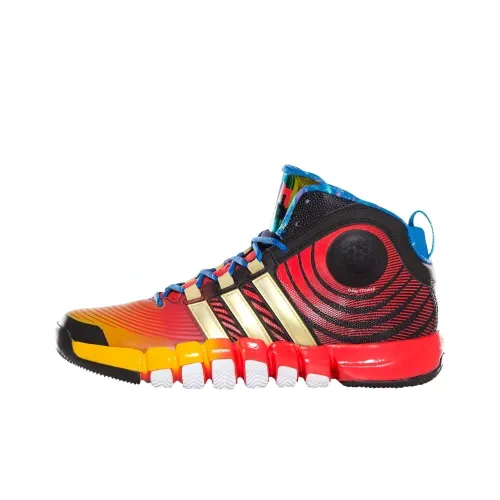 Adidas D Howard 4 Slip-Resistant Abrasion-Resistant MID Баскетбольные кроссовки Мужские Черные Красные