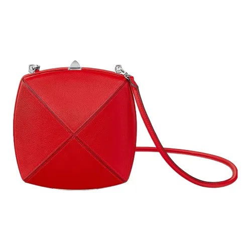 HERMES Chamkila шевро Swift Телячья кожа Сумка через плечо Сумка на плечо Женская Сердце Красный