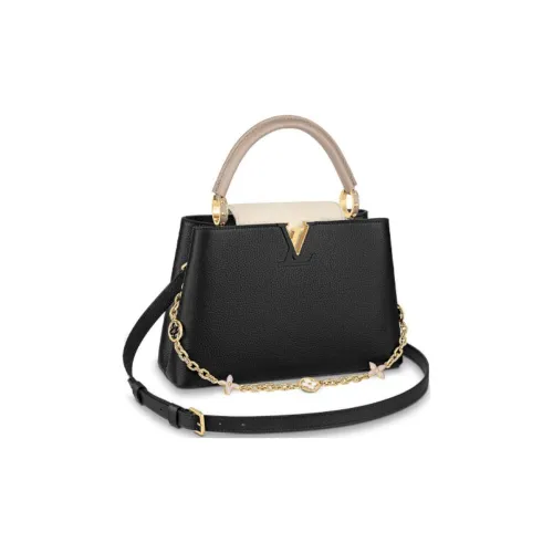 LOUIS VUITTON Capucines Taurillon Кожа Сумка через плечо Сумка Средний Женские Черный