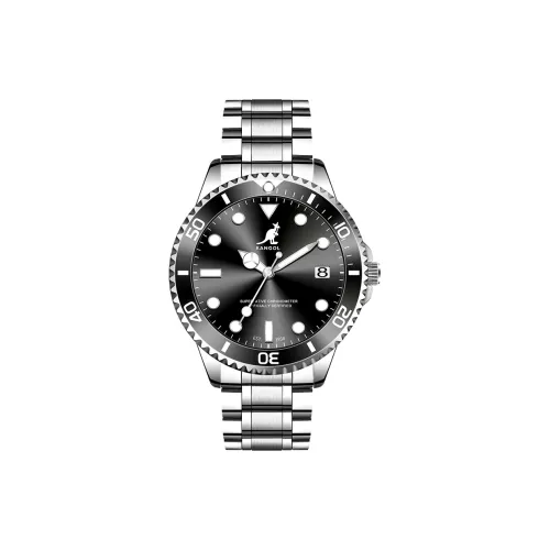 KANGOL Кварцевый механизм ремешок из нержавеющей стали черный циферблат мужские часы