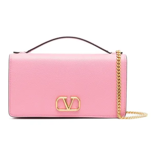 Valentino Vlogo Телячья кожа Сумка через плечо сумка Обычная Женская Светло-розовая