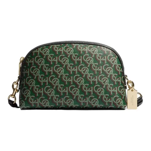 COACH Madi Canvas Leather Crossbody Bag Medium Women's Green COACH Madi Холщовая кожа Сумка через плечо Средняя Женская Зеленая