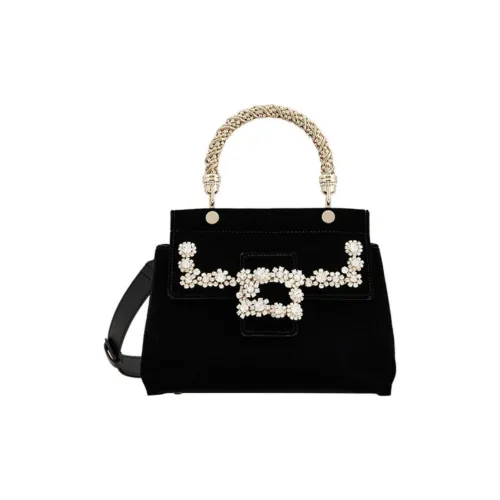 Roger Vivier Вельвет Сумка через плечо Сумка Обычная Женская Черная