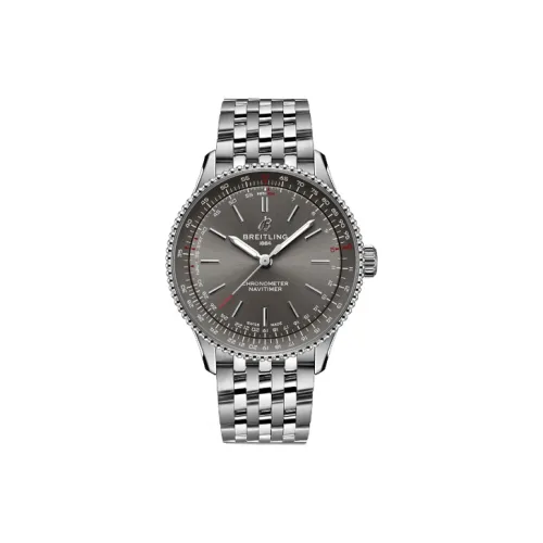 Breitling Автоматический Механический Часы Мужские из Коллекции Aviation Chronograph, 36 мм, Серый
