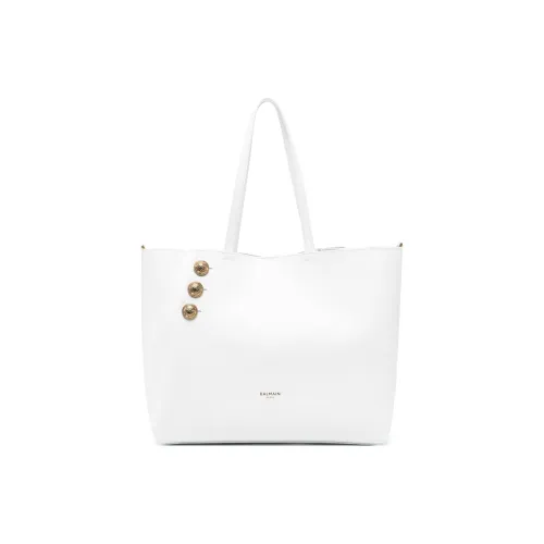 BALMAIN Телячья кожа Тоут Сумка Сумка для покупок Сумка Женская Оптический белый