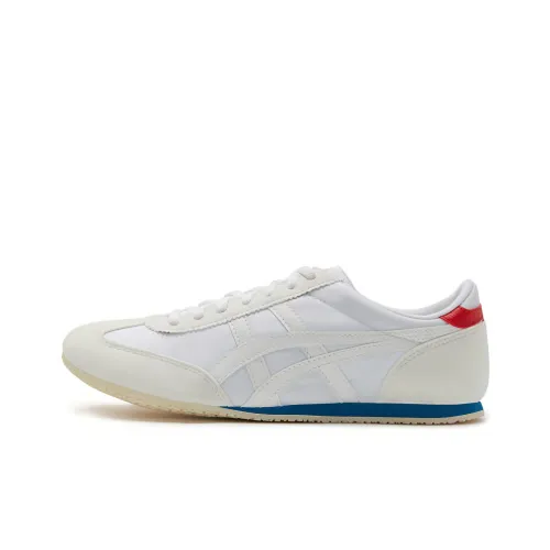 Onitsuka Tiger Machu Racer Амортизация Устойчивость к истиранию Легкий Низкий Топ Повседневная обувь Унисекс Белый