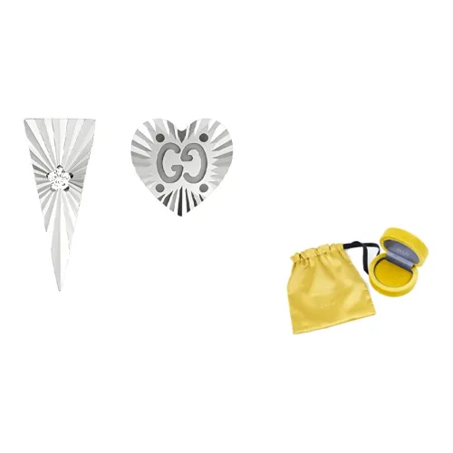 GUCCI 18К Белое золото Серьги-гвоздики Женские