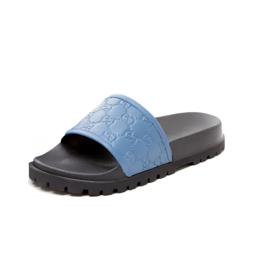GUCCI Повседневные тапочки мужские синие
