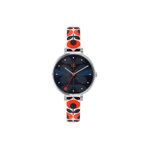 ORLA KIELY Women's Watch Кварцевый механизм Телячья кожа Ремешок 25 мм Черный циферблат OK2137