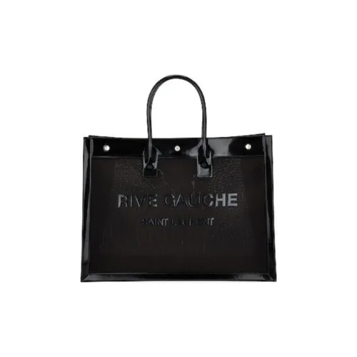 SAINT LAURENT Rive Gauche Телячья кожа Комбинированный Тоут Сумка Сумка для покупок Сумка Обычный Женские Черный