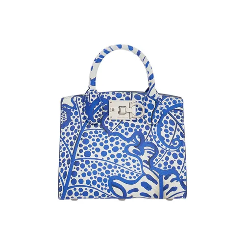 FERRAGAMO Studio Коровья кожа Сумка через плечо Сумка Экстра маленькая Женская Синий Белый