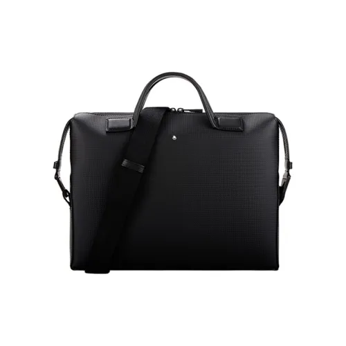 MONTBLANC Кожа Сумка Доска для ноутбука Сумка через плечо Мужская Черная