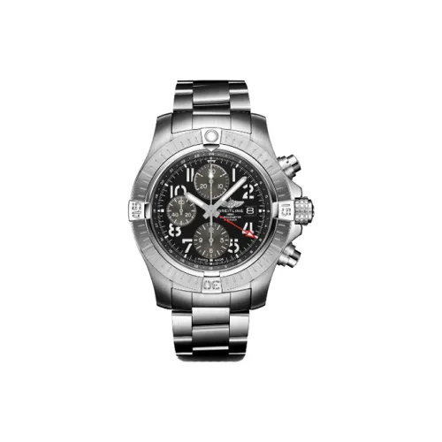 BREITLING Avenger Автоматический Механический Часы Мужские 45 мм Черный Циферблат Корпус из Нержавеющей Стали