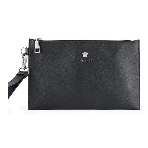 VERSACE Кошелек из коровьей кожи клатч мужской черный