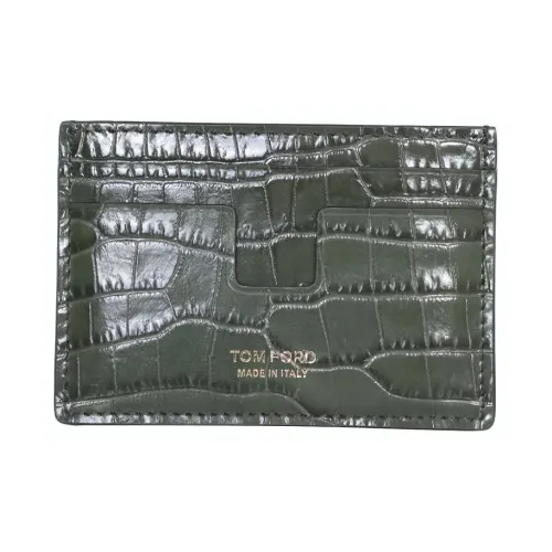 TF Телячья кожа Держатель для карт Мужской Зеленый