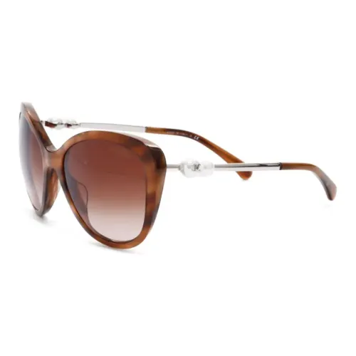 CHANEL Ацетат Искусственный жемчуг Кошачий глаз Солнцезащитные очки Женские Черепаховый