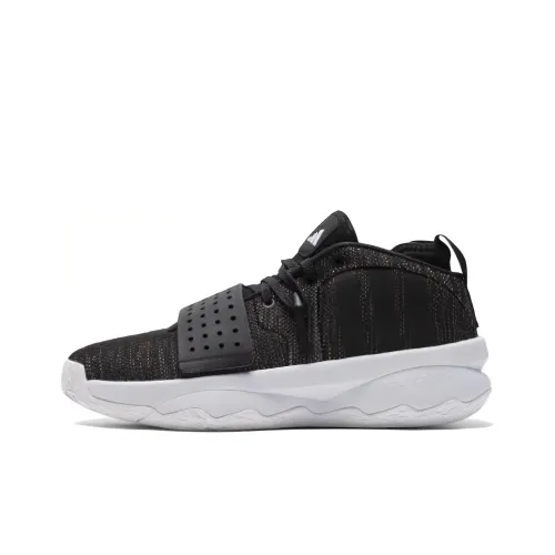 Adidas Dame 8 Extply Амортизаторы Шок Резистентность к Износу MID Баскетбольные Кроссовки Мужские Черные