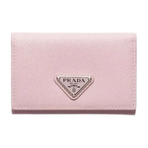 PRADA Кожа Держатель для карт Женский Розовый