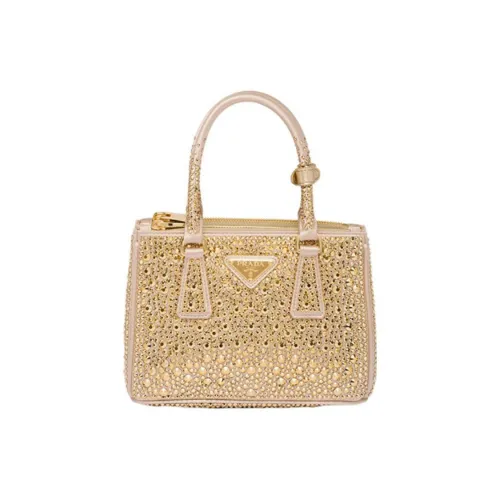 PRADA Galleria Killer Bag Ткань Тоут Сумка Сумка для покупок Сумка через плечо Сумка Мини Женская Золотая